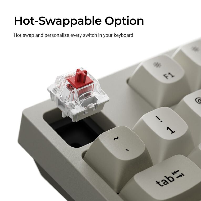 Keychron C1 Pro 8K QMK Wired Custom Mechanical Keyboard, RGB Backlight (Hot-Swappable) - Brown Super Switch, , hi-res