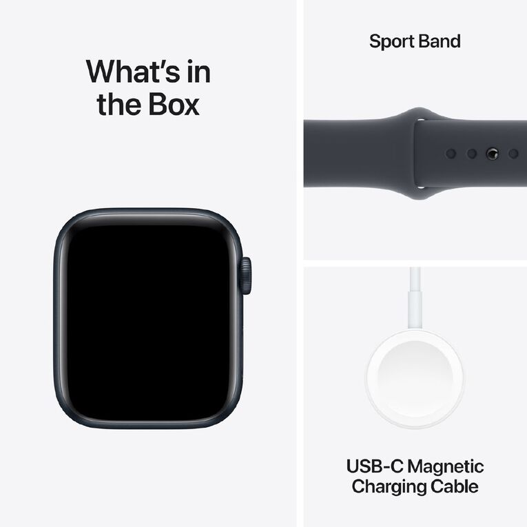 Apple Watch SE GPS 44mm Midnight Aluminium Case with Midnight Sport Band M/L, , hi-res