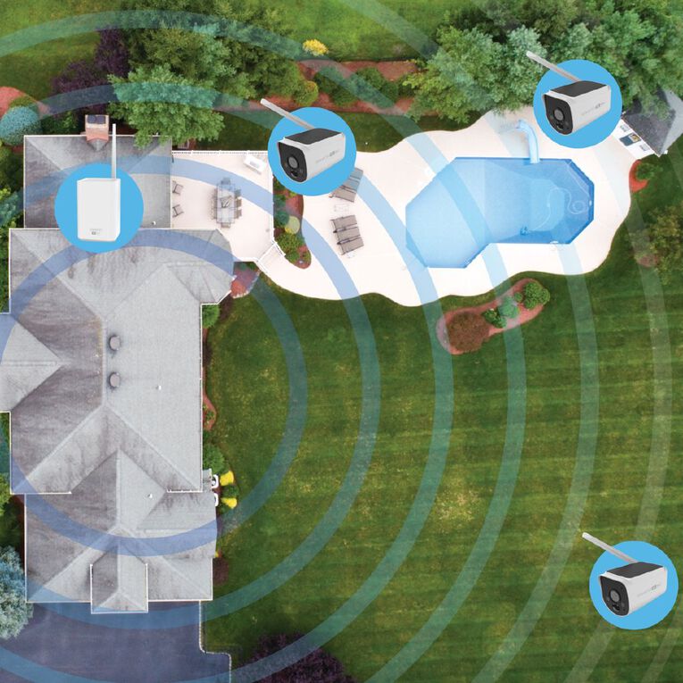 Swann MaxRanger4K Solar Wireless Security System (Base Station / 64GB / 4x MaxRanger4K v2 IP Cameras), , hi-res