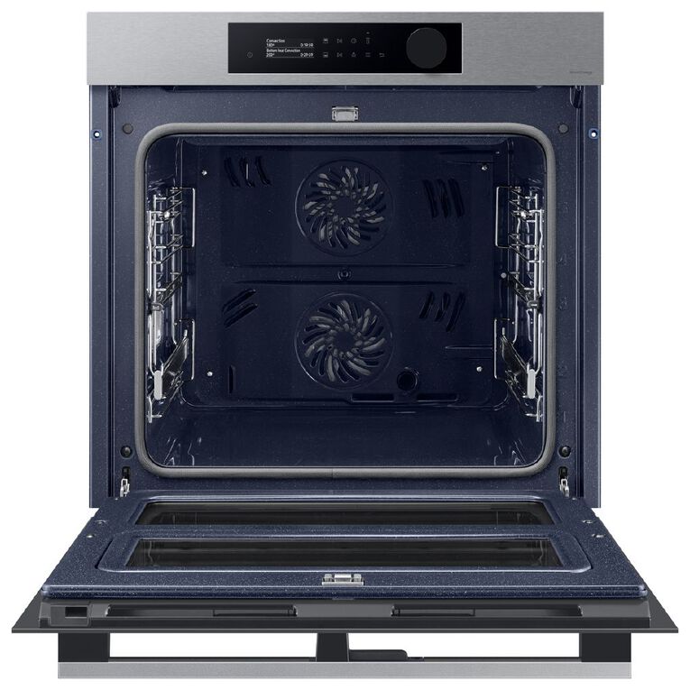 Samsung 76L Dual Cook Pyrolytic Wall Oven Stainless Steel Noel Leeming