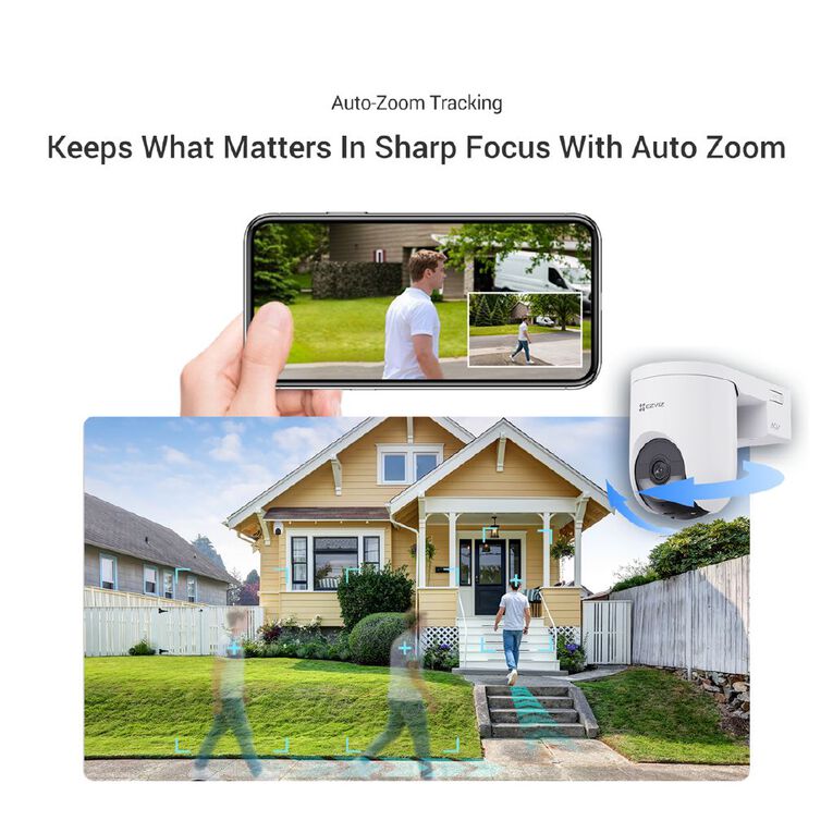 EZVIZ HB8 Lite 3K Camera 2 Pack With Solar Panels and 16GB SD Cards, , hi-res
