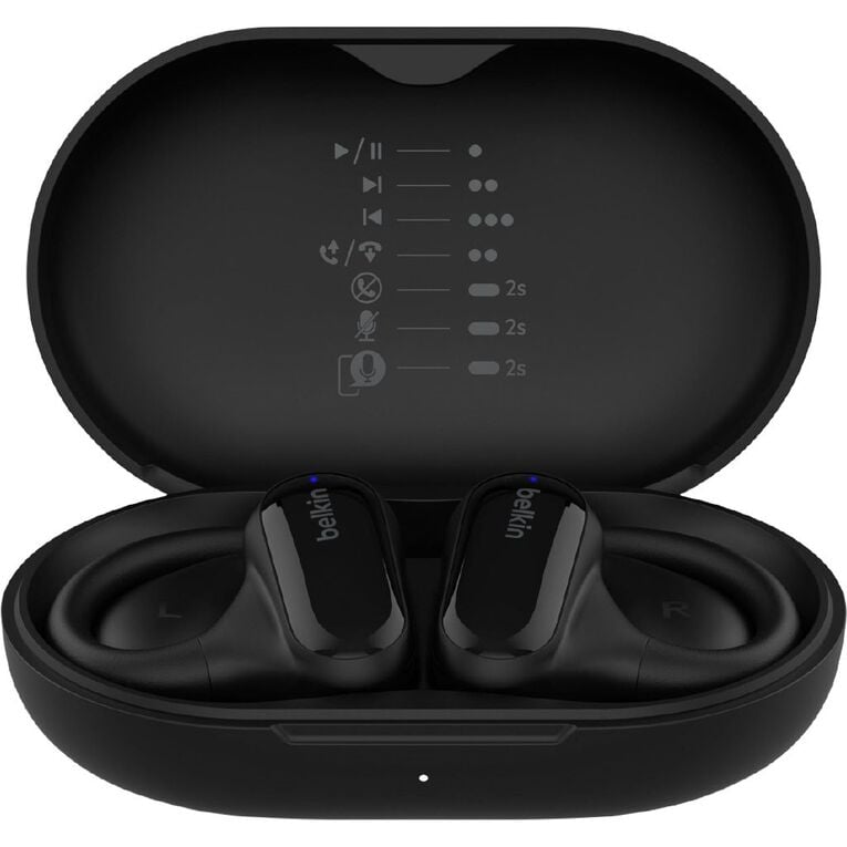Belkin SoundForm ClearFit Open Ear True Wireless Headphones - Black, , hi-res
