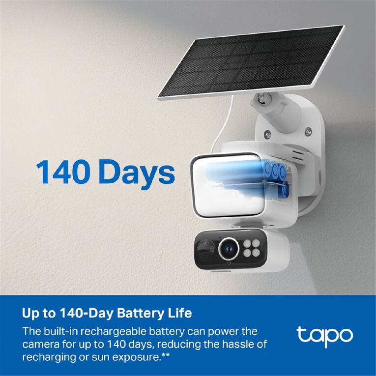 TP-Link Tapo C615F Kit Solar Powered Floodlight Pan/Tilt Security Camera Kit, , hi-res