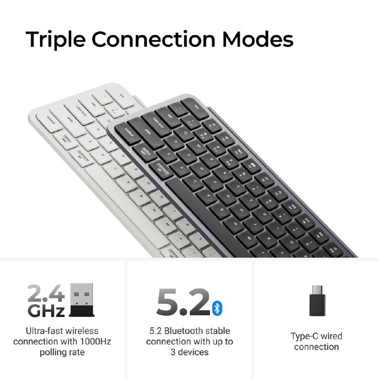 Keychron B2 Pro Ultra-Slim Wireless Keyboard - Space Gray, , hi-res