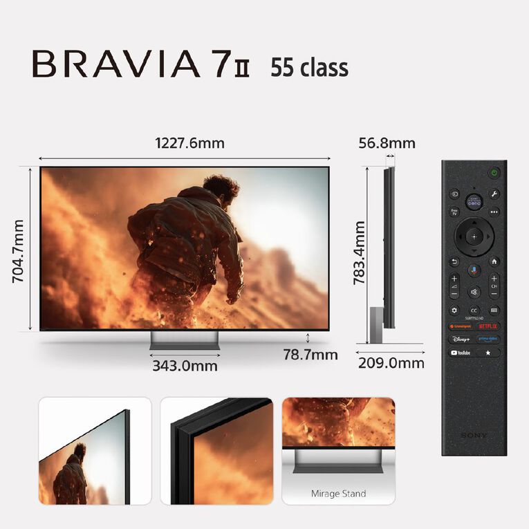 Sony 55" BRAVIA 7 II 4K True-RGB Google TV, , hi-res