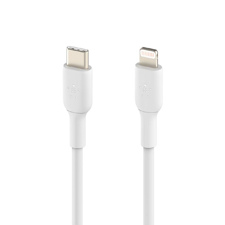 Belkin BoostUp Charge USB-C To Lightning Cable 1m - White, , hi-res