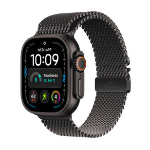 Apple Watch Ultra 4 Cellular 49mm Black Titanium Case with Black Milanese Loop L