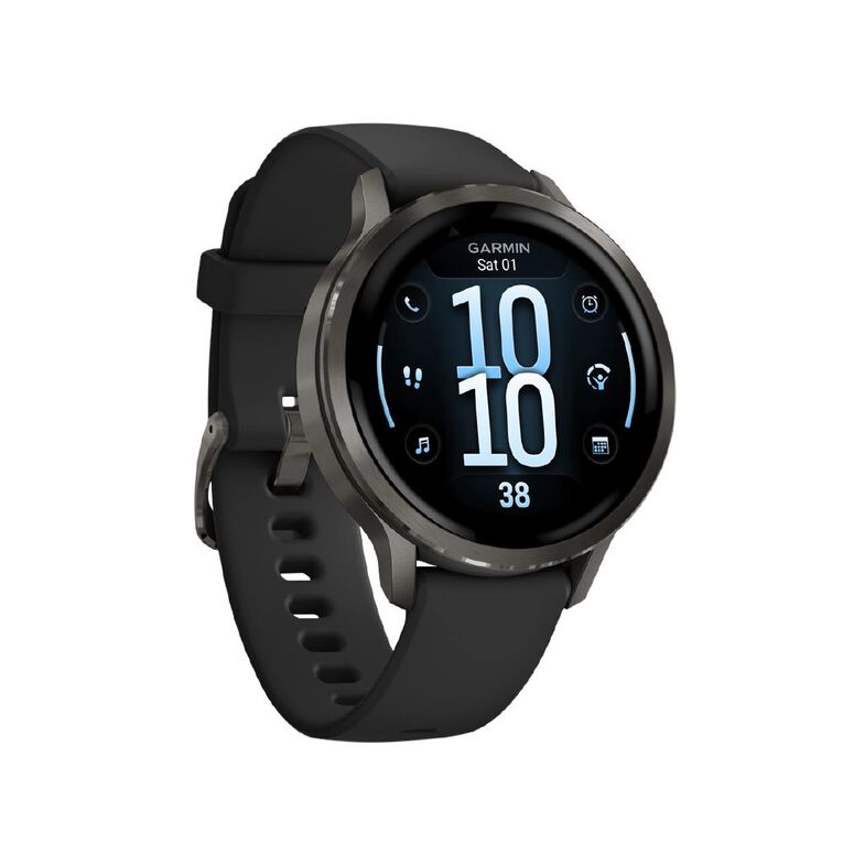 Garmin Venu 4 41mm Slate Black Silicone Band, , hi-res