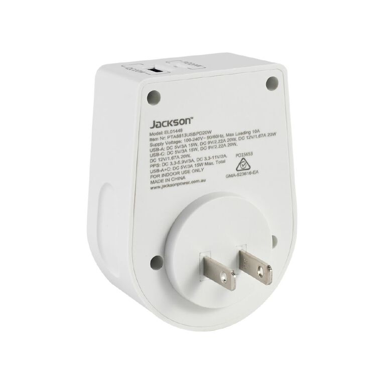 Jackson Rapid Charge PD20W USB-C & USB-A Outbound Travel Adaptor for Japan & South America, , hi-res