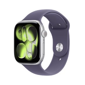 Apple Watch Series 11 GPS 46mm Silver Aluminium Case with Purple Fog Sport Band M/L
