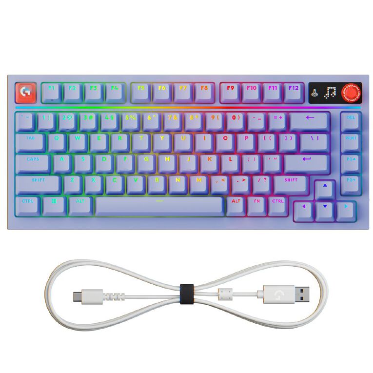 Logitech G316 X 75 Wired Gaming Keyboard - Lilac, , hi-res