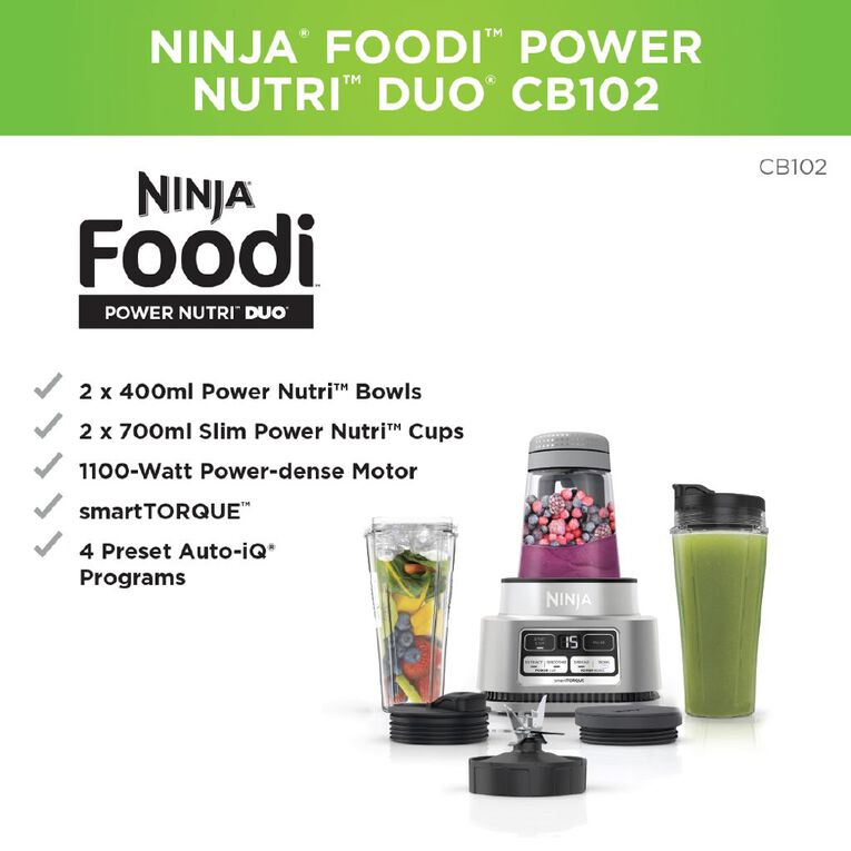 Ninja Foodi Power Nutri Duo Blender with smartTORQUE, , hi-res