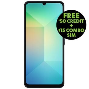 Samsung Galaxy A06 4G 64GB with Warehouse Mobile Sim - Black