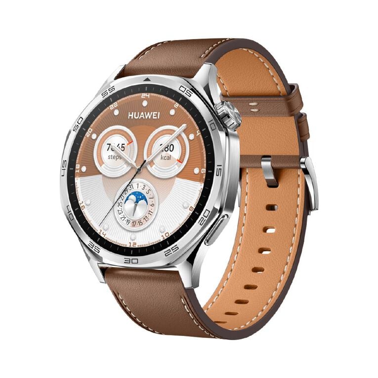 Huawei Watch GT 5 46mm - Brown Composite Leather Strap, , hi-res