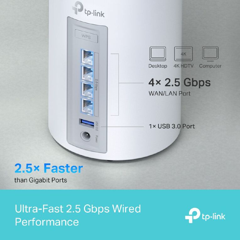 TP-Link Deco BE65 BE11000 Whole Home Mesh Wi-Fi 7 System - 2 Pack, , hi-res