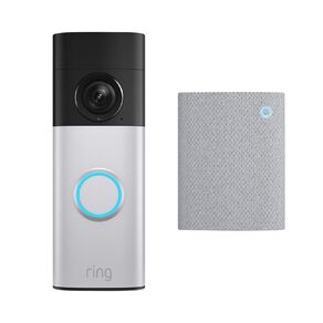 Ring Battery Video Doorbell 2K Plus (2nd Gen) - Nickel Silver + Chime (3rd Gen)