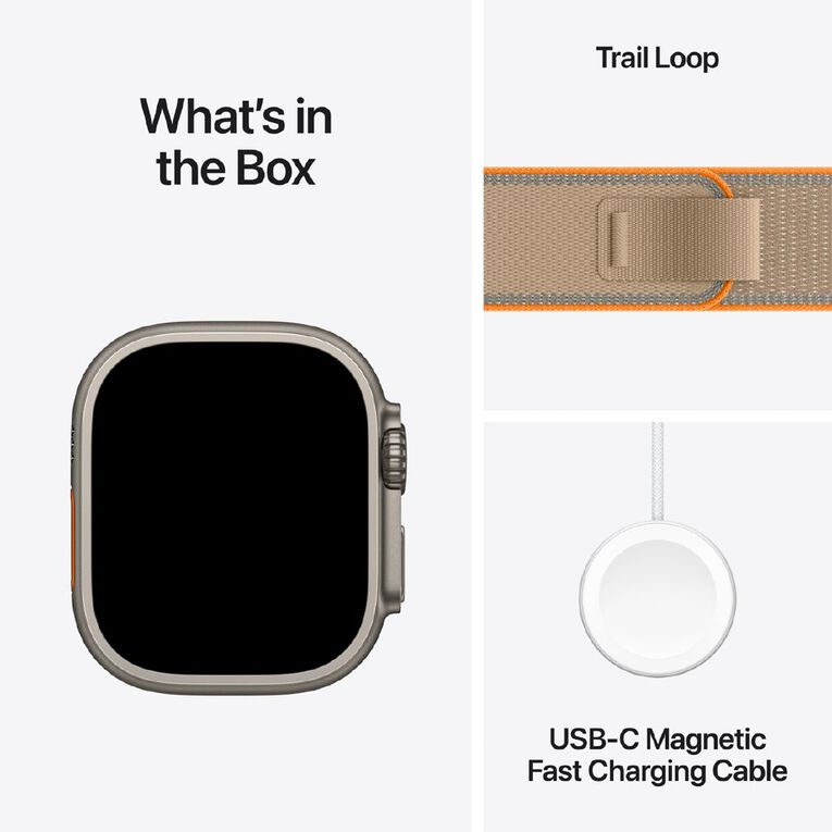 Apple Watch Ultra 4 Cellular 49mm Natural Titanium Case with Sand Trail Loop M/L, , hi-res