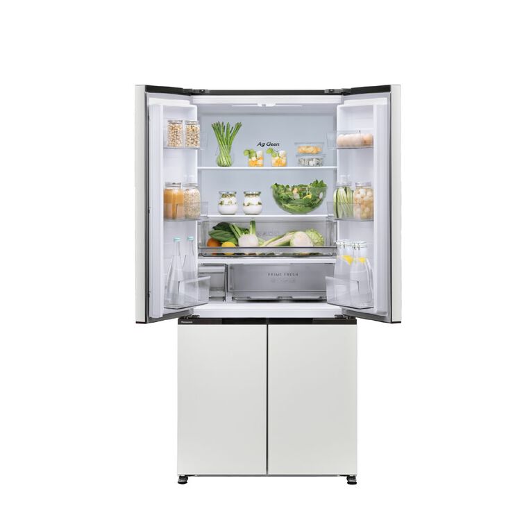 Panasonic 482L Flush Fit Quad Door Fridge Freezer - White, , hi-res