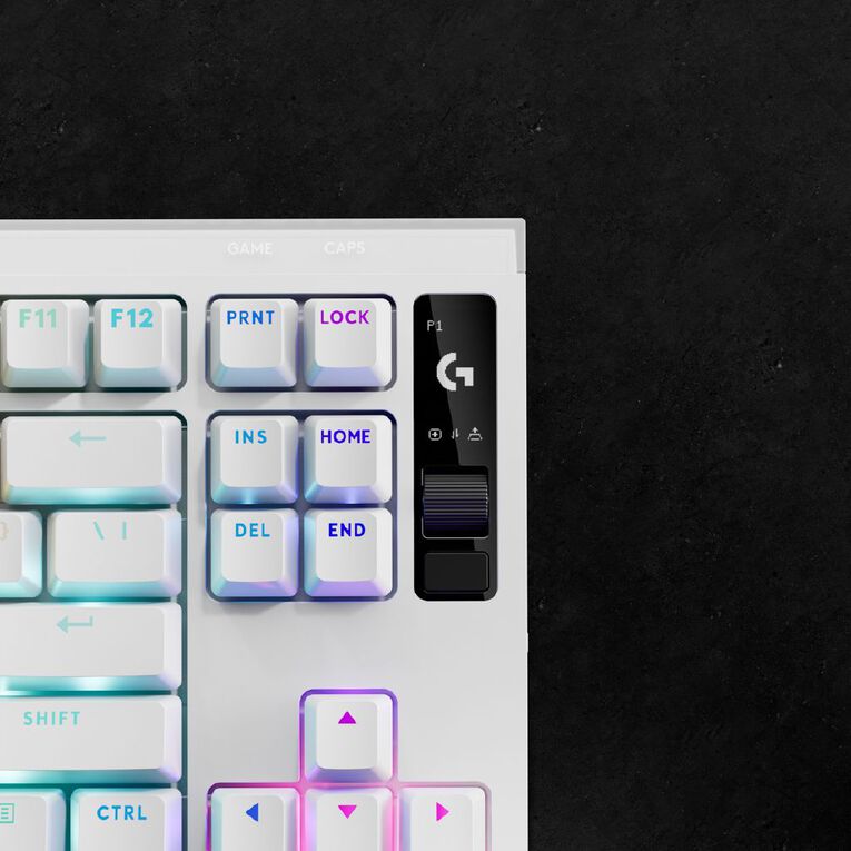 Logitech PRO X2 RAPID 8K Wired TKL Analog Gaming Keyboard - White, , hi-res
