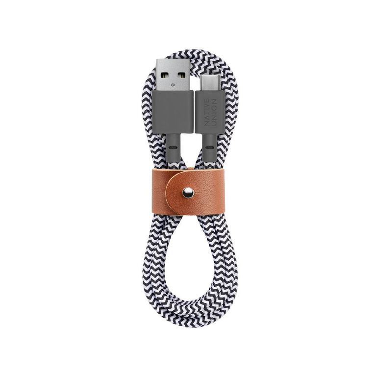 Native Union Belt Cable (USB-A to USB-C) 1.2m - Zebra, , hi-res