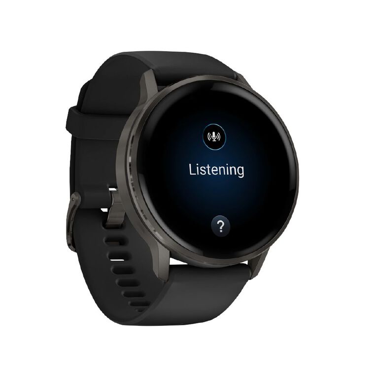 Garmin Venu 4 45mm Smartwatch Slate Black Silicone Band, , hi-res