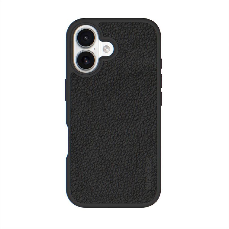 Incase ICON MagSafe Case for iPhone 16 (Black Plant Leather), , hi-res