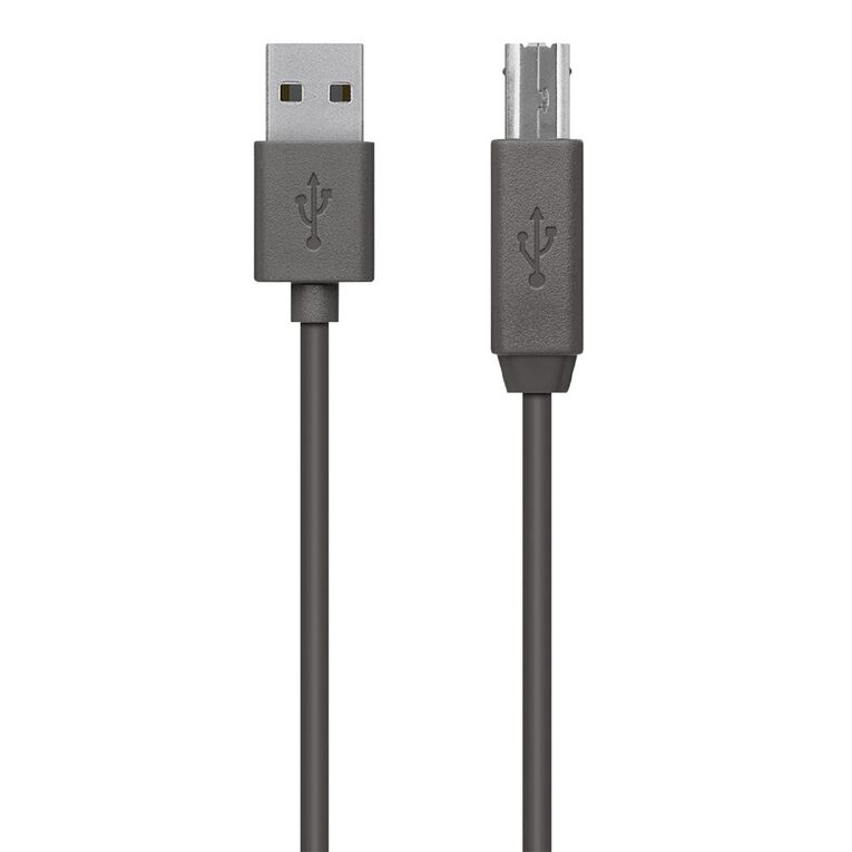Belkin Printer Cable USB 2.0 USB A to B 1.8M - GREY, , hi-res