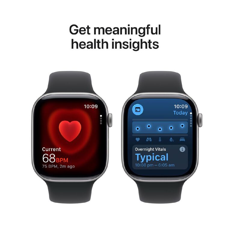 Apple Watch Series 11 Cellular 46mm Space Grey Aluminium Case with Black Sport Band S/M, , hi-res