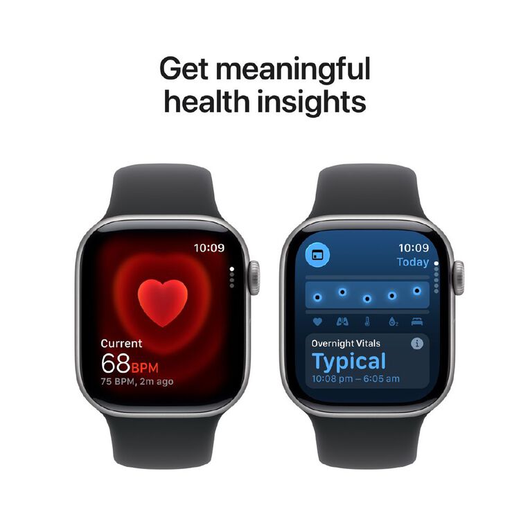 Apple Watch Series 11 GPS 42mm Space Grey Aluminium Case with Black Sport Band S/M, , hi-res