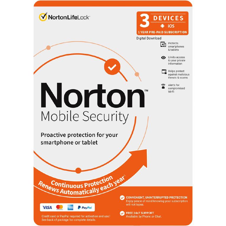 Norton Mobile 3 Device 12 Month OEM Digital, , hi-res