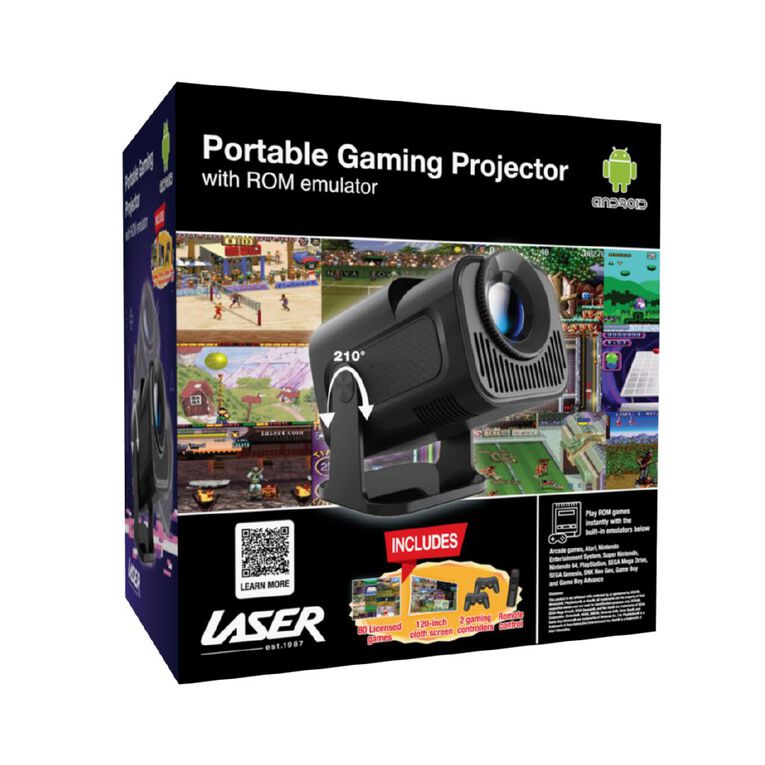 Laser Smart Gaming Projector with 80 Games and Dual Controllers, , hi-res
