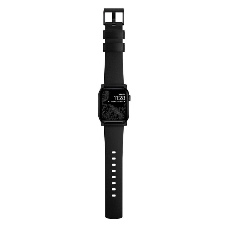 Nomad Modern Band for Apple Watch (42 / 44-46 / 49mm / ULTRA) - Black Horween / Black Hardware, , hi-res