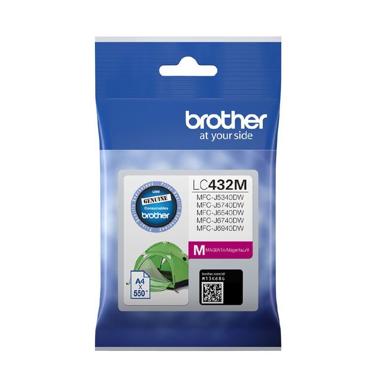 Brother LC432M Magenta Ink Cartridge - Single Pack (Prints up to 550 pages), , hi-res