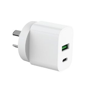 Laser USB-A/C 30W PD Wall Charger - White