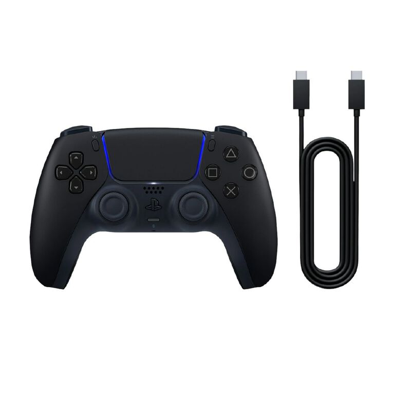 PS5 DualSense Wireless Controller - Midnight Black + USB Cable for PC, , hi-res