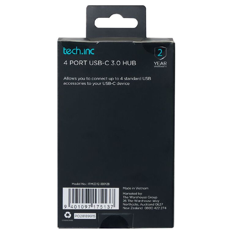 Tech.Inc USB-C 4 Port USB Adapter, , hi-res