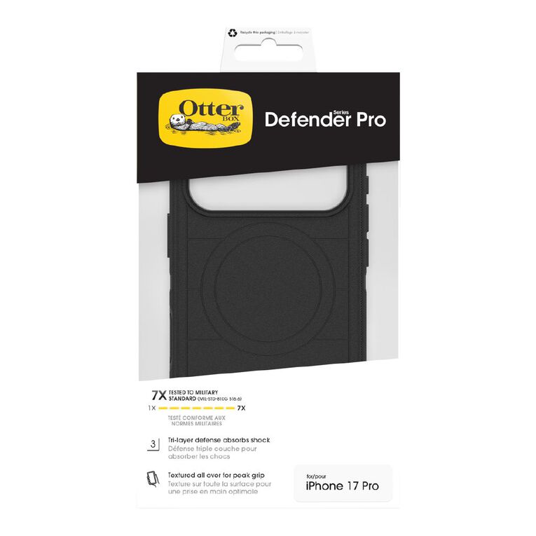OtterBox Defender Pro Series MagSafe Case for iPhone 17 Pro - Black, , hi-res