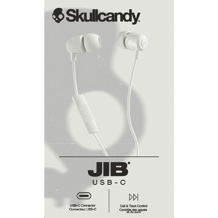 Skullcandy Jib USB-C Wired In-Ear Headphones - White, , hi-res
