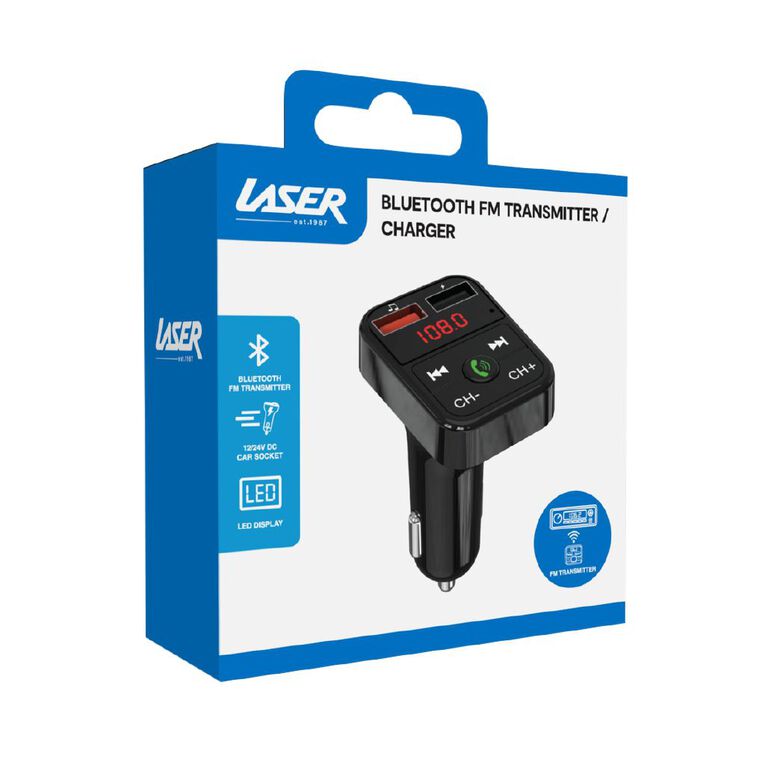 Laser Bluetooth FM Transmitter and Car Charger, , hi-res