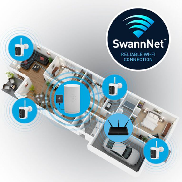 Swann AllSecure4K Wireless Security System with 64GB MicroSD Storage, , hi-res