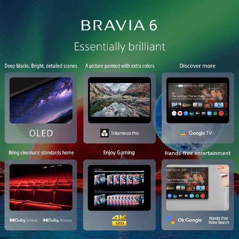 Sony 65" BRAVIA 6 4K OLED Google TV, , hi-res
