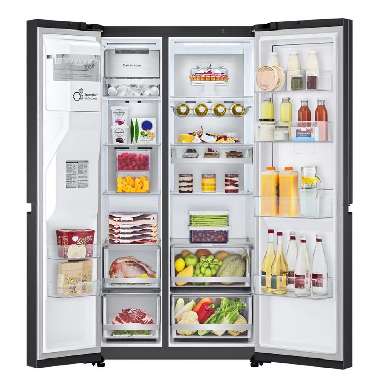 LG 635L Side By Side Fridge with Door-In-Door & Craft Ice Maker - Matte Black, , hi-res