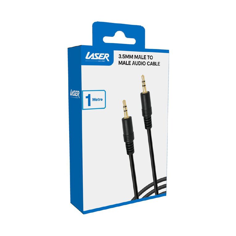 Laser 3.5mm Male to Male Audio Cable, 1m, , hi-res