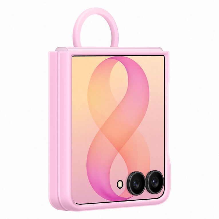 Samsung Galaxy Z Flip8 Silicone Ring Magnet Case - Pink, , hi-res