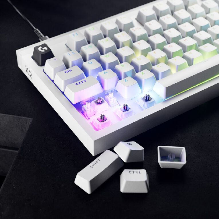 Logitech PRO X2 RAPID 8K Wired TKL Analog Gaming Keyboard - White, , hi-res