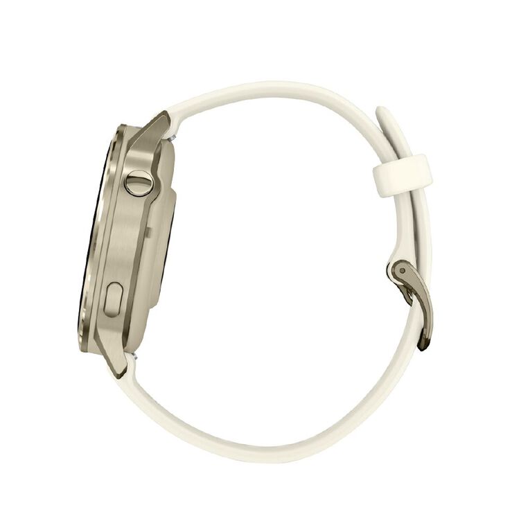 Garmin Venu 4 41mm Smartwatch Lunar Gold Bone Silicone Band, , hi-res