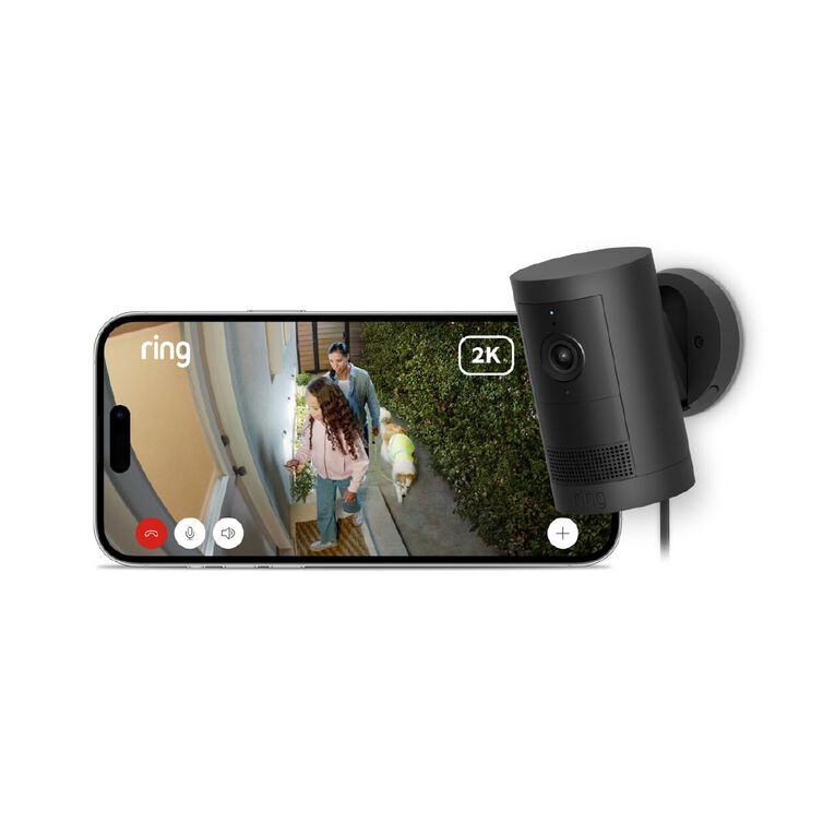 Ring Outdoor Camera Plus 2k Plug In - Black, , hi-res