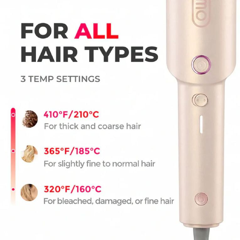 TYMO CurlPro Auto-Rotating Hair Curler Pink, , hi-res