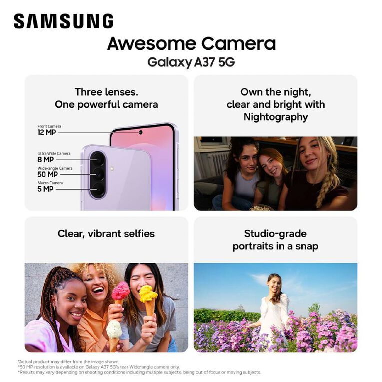 Samsung Galaxy A37 5G 128GB - Awesome Lavender, , hi-res