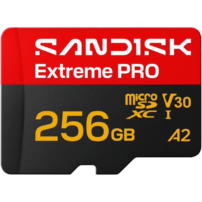 Sandisk Extreme Pro microSD UHS-I 256GB MicroSD 250MB/s(R) / 170MB/s(W), , hi-res